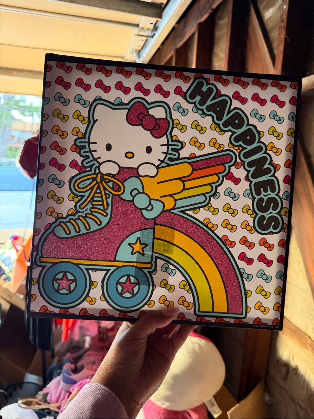 Hello Kitty Glitter Roller Skate & Rainbow Art - Pink, Yellow, Teal
